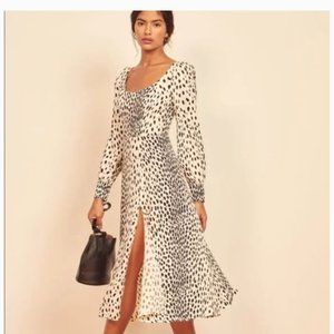 Reformation Alessi Midi Dress - Cheetah (size 4)
